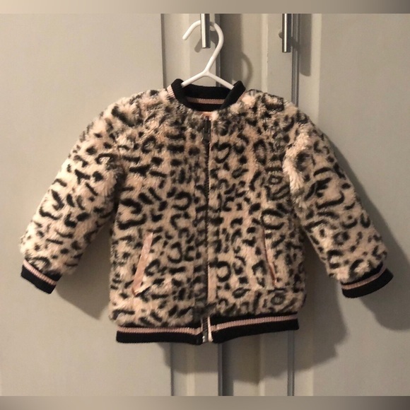 ANDY & Evan Girls Reversible Bomber Jacket, Size 9-12 months - Picture 3 of 6